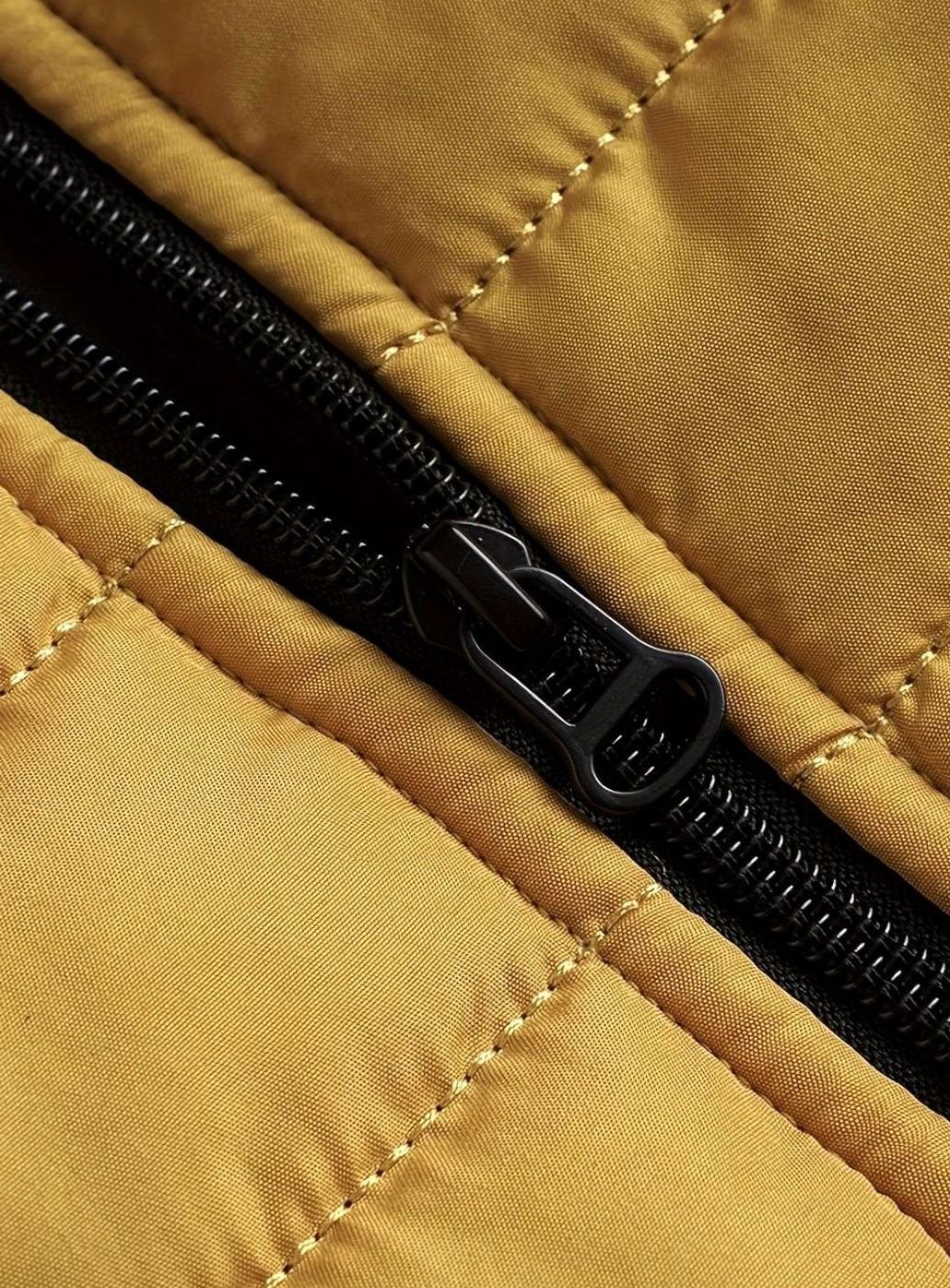 Quilted Zip-Up Puffer Jacket for Men
