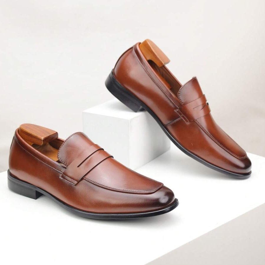 Raffaele | Men's Leather Loafers with Decorative Strap