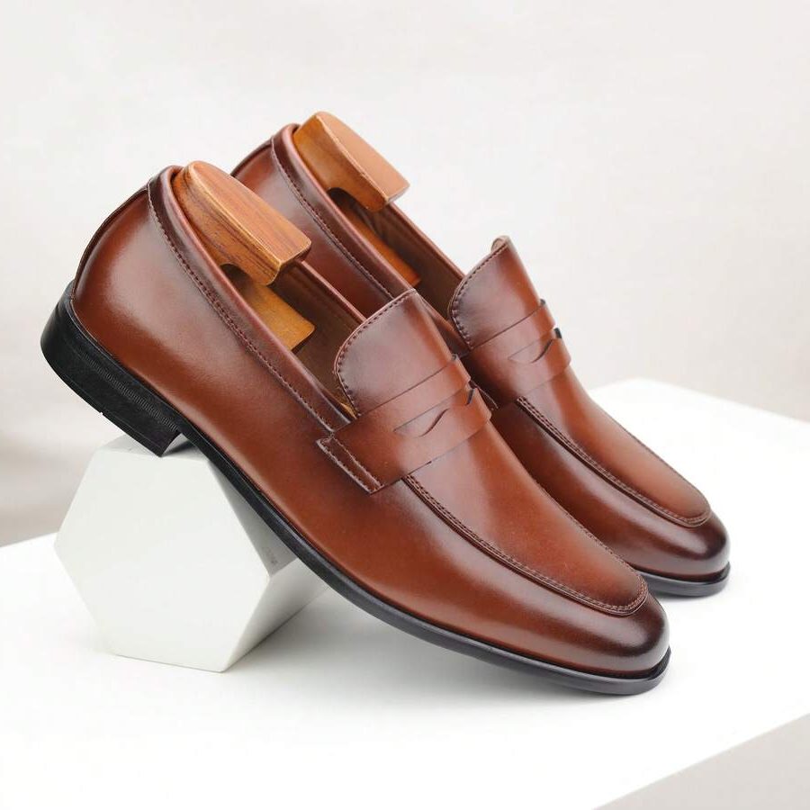Raffaele | Men's Leather Loafers with Decorative Strap