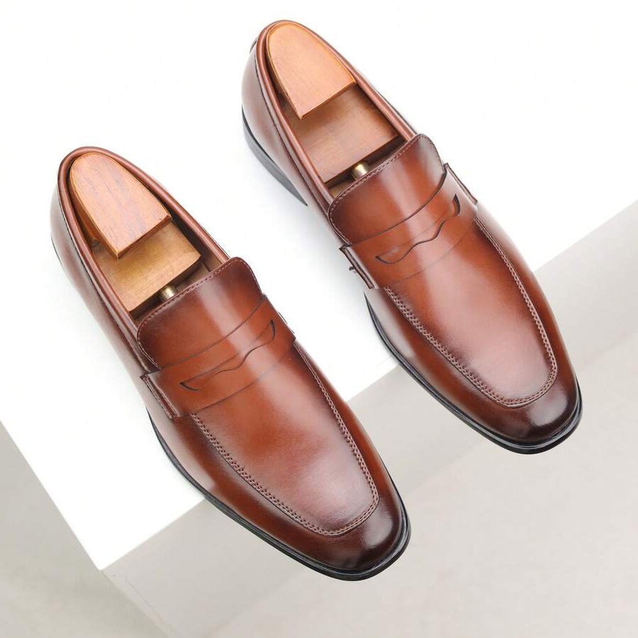 Raffaele | Men's Leather Loafers with Decorative Strap