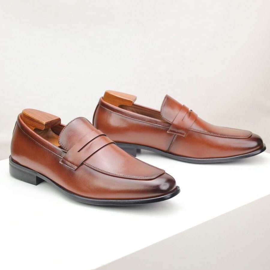 Raffaele | Men's Leather Loafers with Decorative Strap