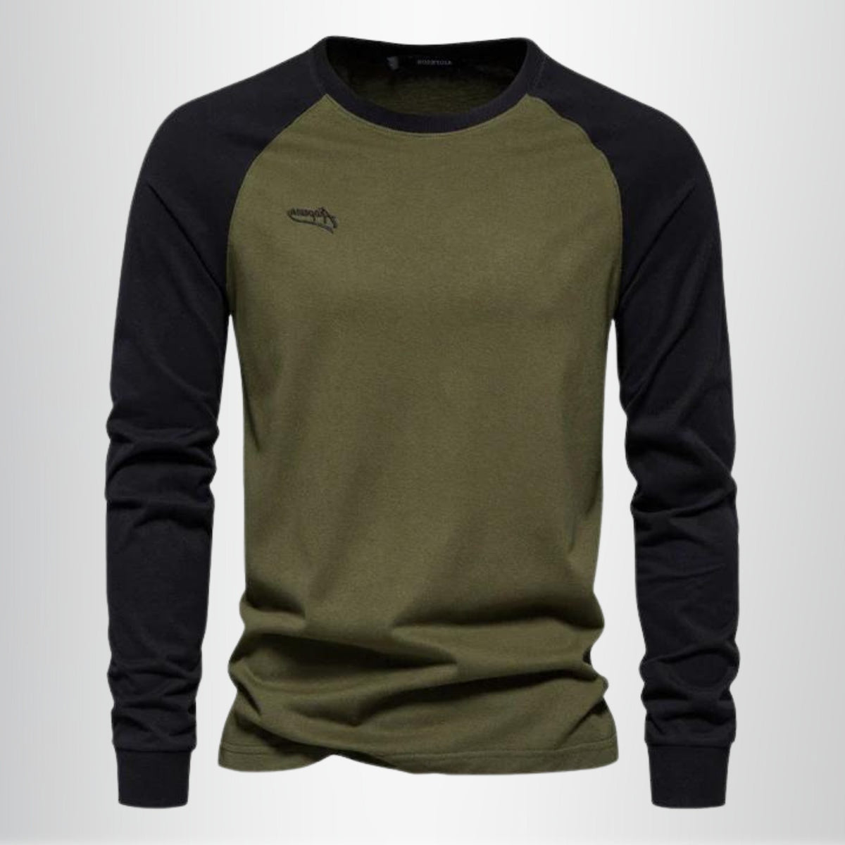 Raglan Long Sleeve Crew Neck T-Shirt for Men