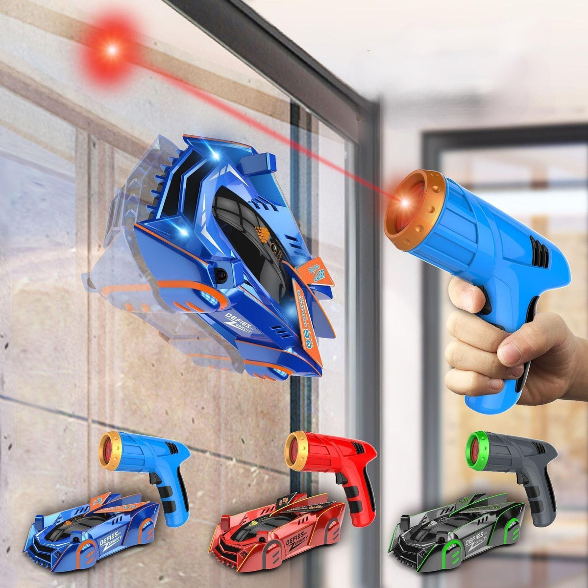 Rc Car with Laser Guided Wall Climbing and USB Rechargeable Remote Control