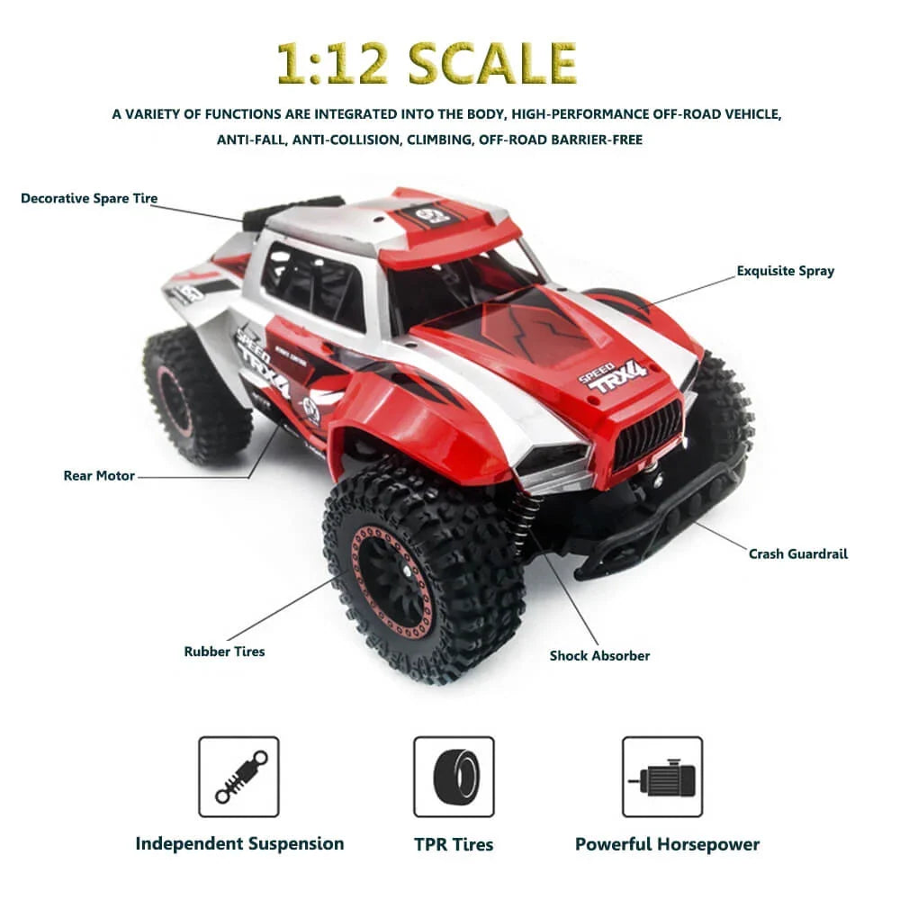 RC Monster Truck | 2.4 GHz Control & Shock-Resistant Suspension | 50 m Range