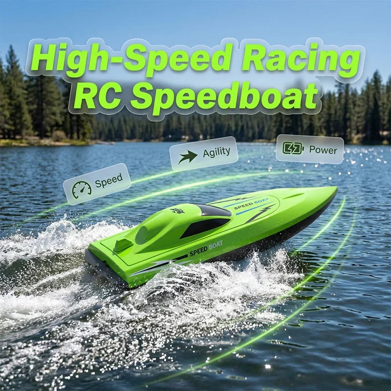 RC Racing Boat | 2.4 GHz & Dual Motor | Waterproof Hull