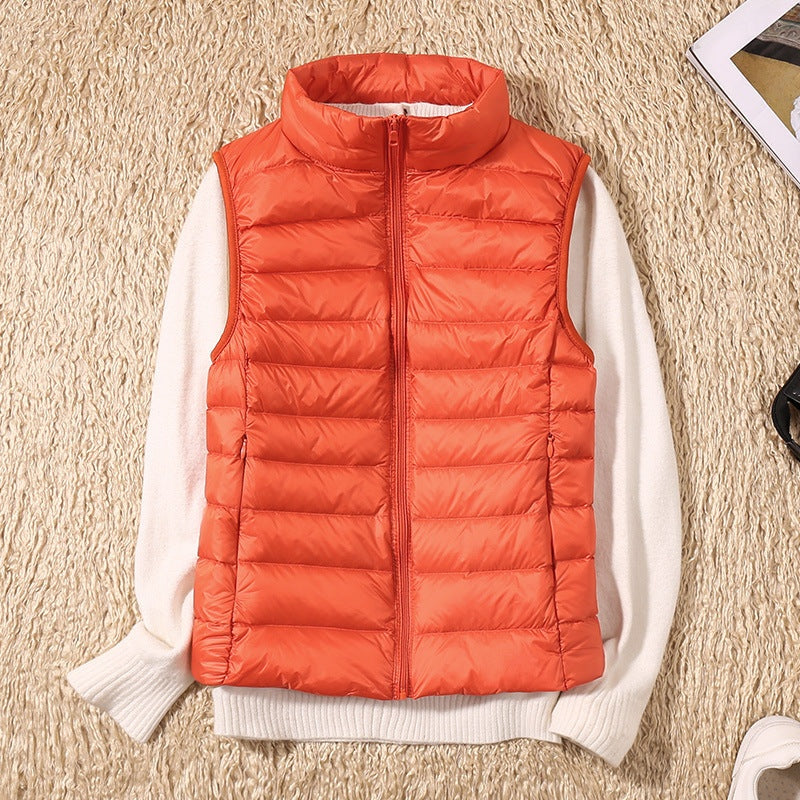 Leah | Women's Puffer Vest High Collar Zip Up