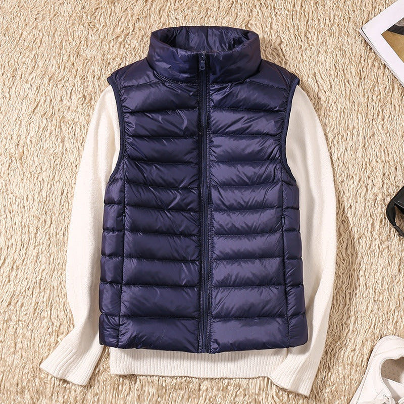Leah | Women's Puffer Vest High Collar Zip Up