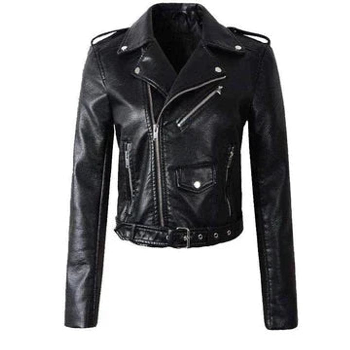Margot | Women's Faux Leather Moto Jacket Asymmetric Zipper