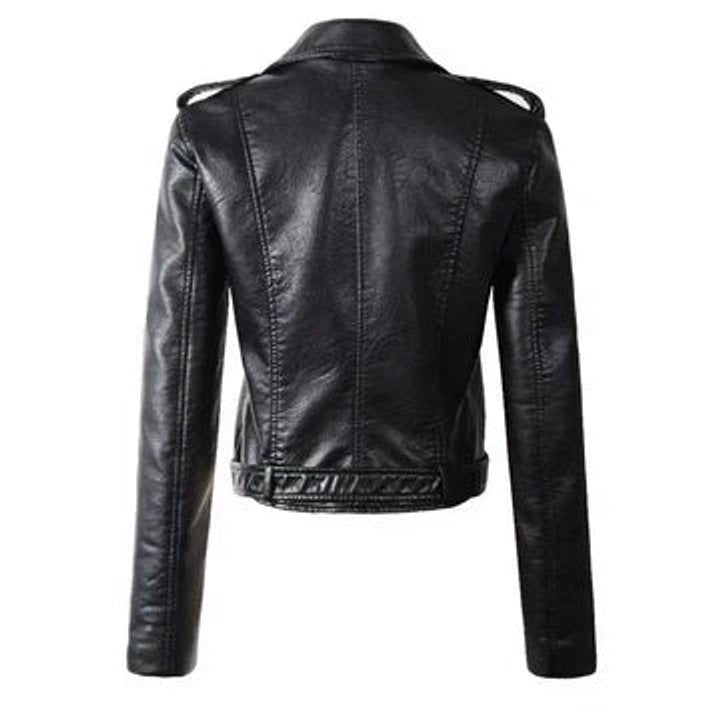 Margot | Women's Faux Leather Moto Jacket Asymmetric Zipper