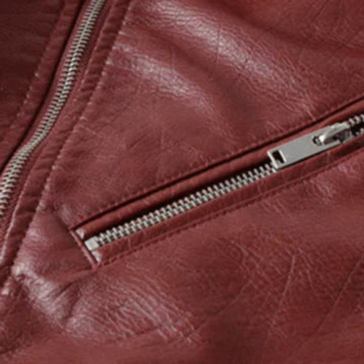 Margot | Women's Faux Leather Moto Jacket Asymmetric Zipper