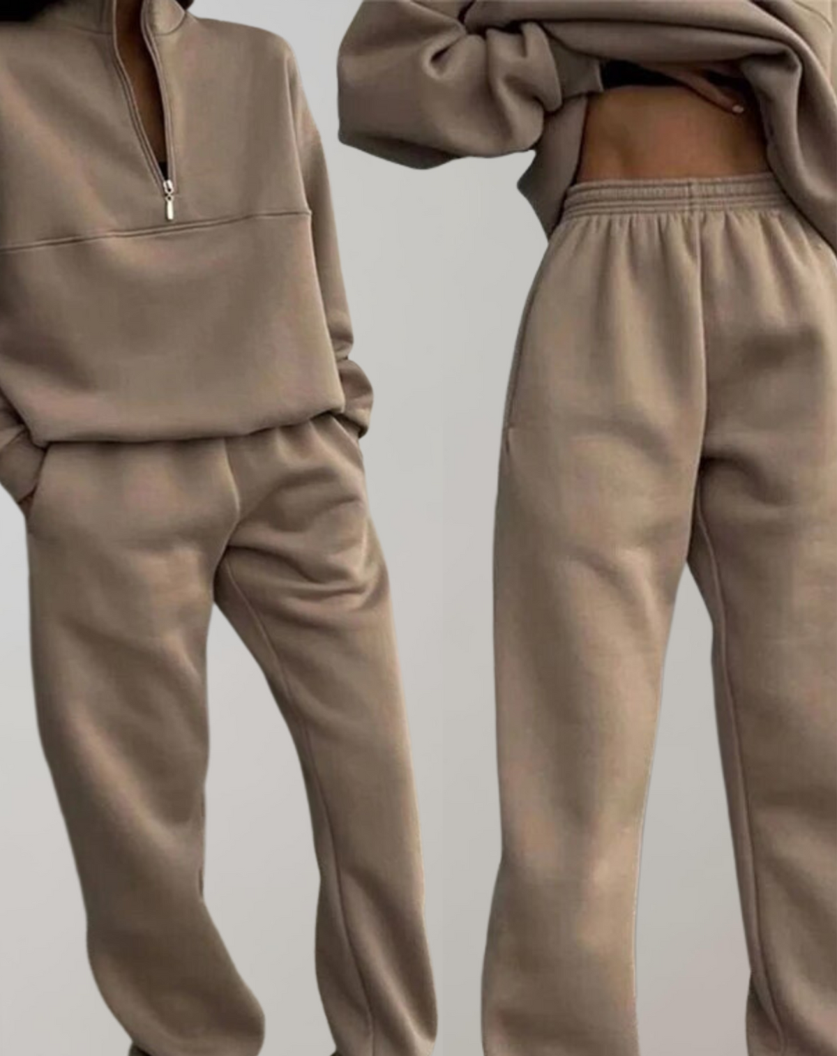 Willow | Women's Fleece Sweatsuit Quarter Zip and Joggers Set