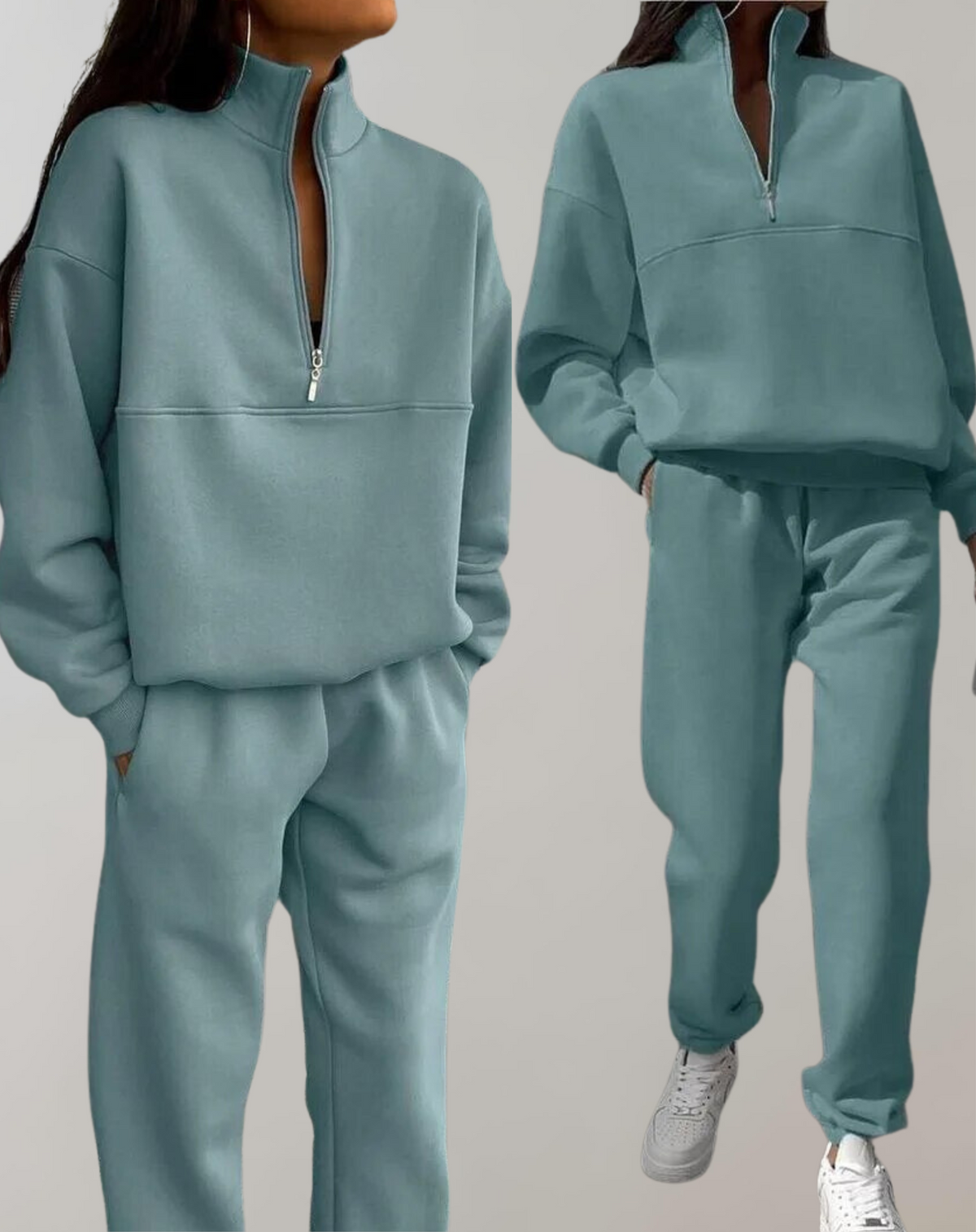 Willow | Women's Fleece Sweatsuit Quarter Zip and Joggers Set