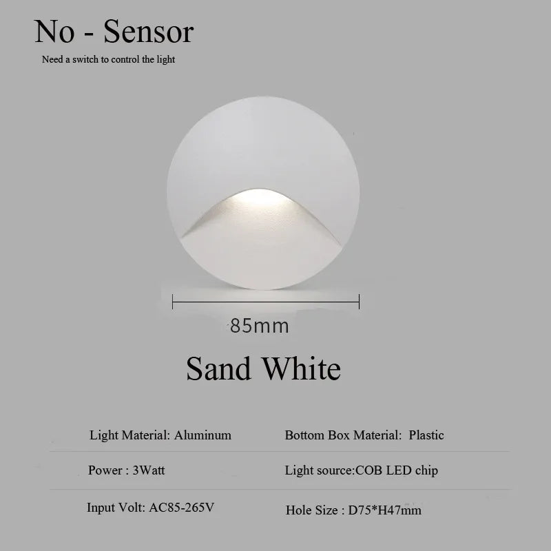 Recessed Wall Light | IP65 Aluminum & Glare-Free LED