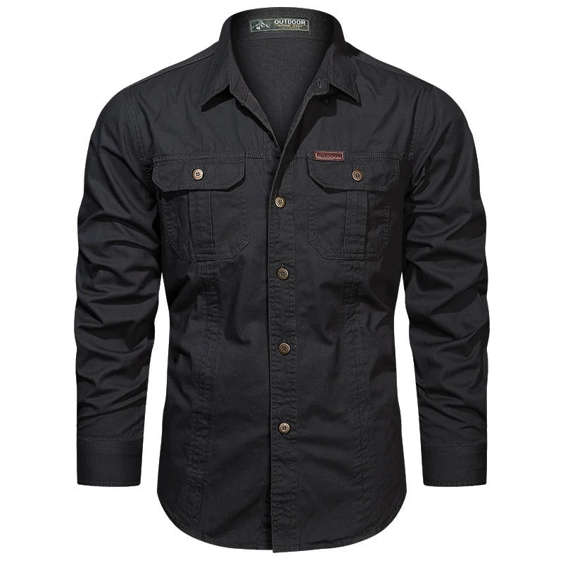 Men's Long Sleeve Button-Up Utility Shirt
