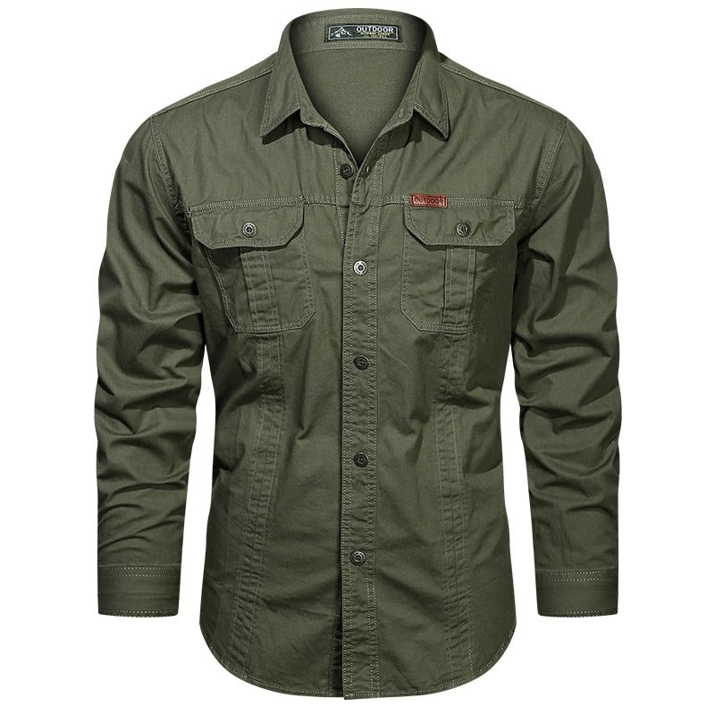 Men's Long Sleeve Button-Up Utility Shirt
