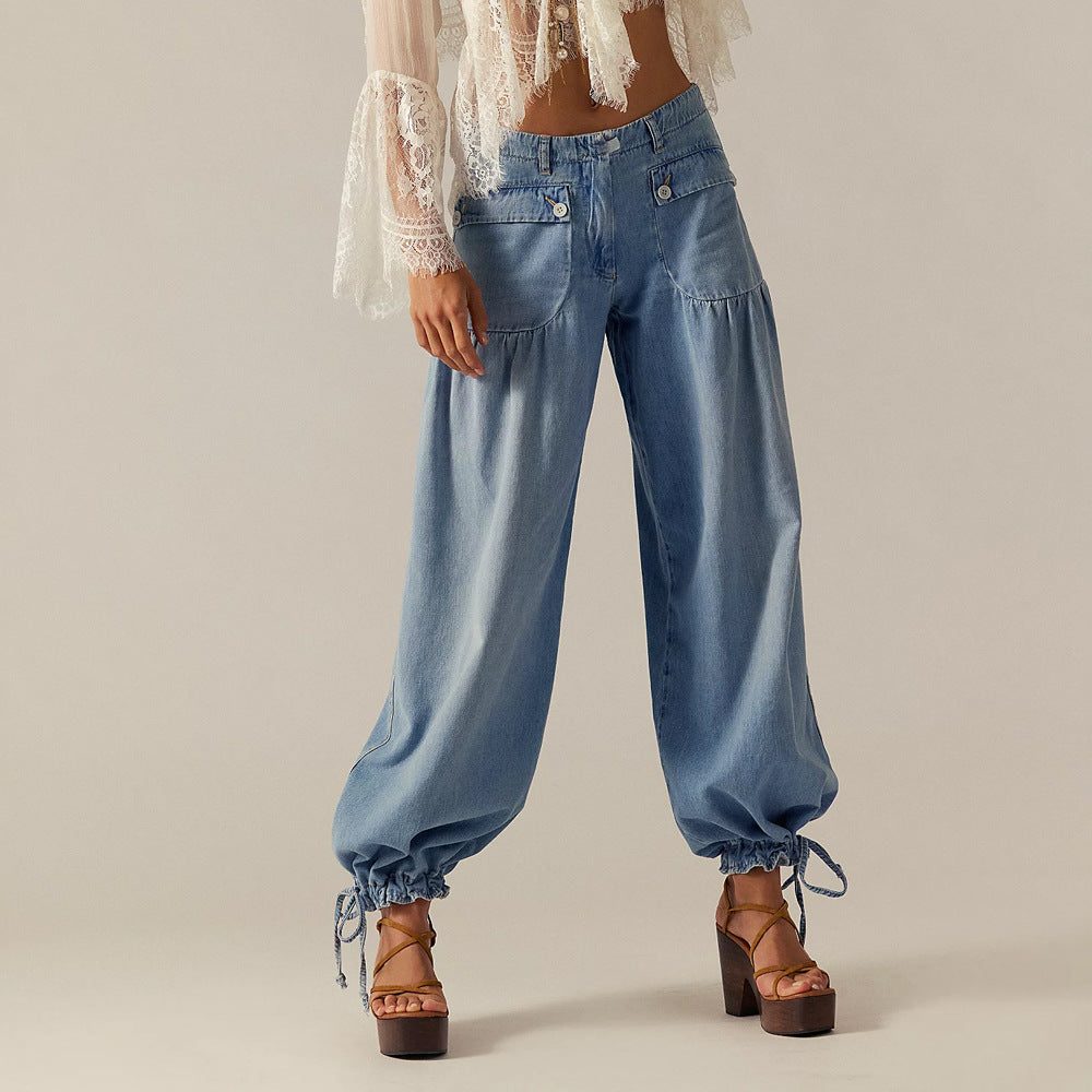 Reinhold | Women's Wide Leg Jeans with Cropped Ankle