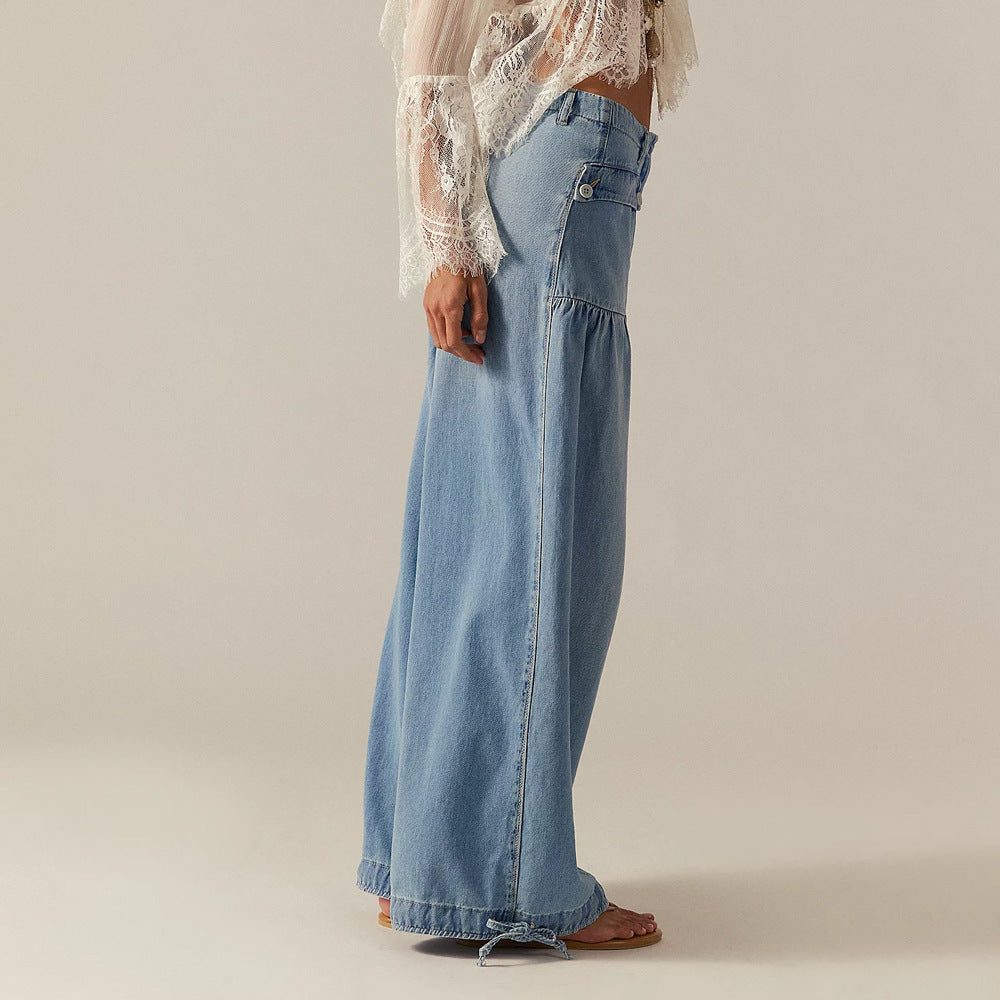 Reinhold | Women's Wide Leg Jeans with Cropped Ankle
