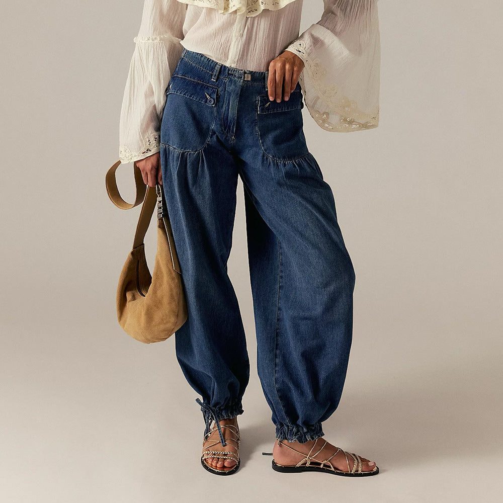 Reinhold | Women's Wide Leg Jeans with Cropped Ankle