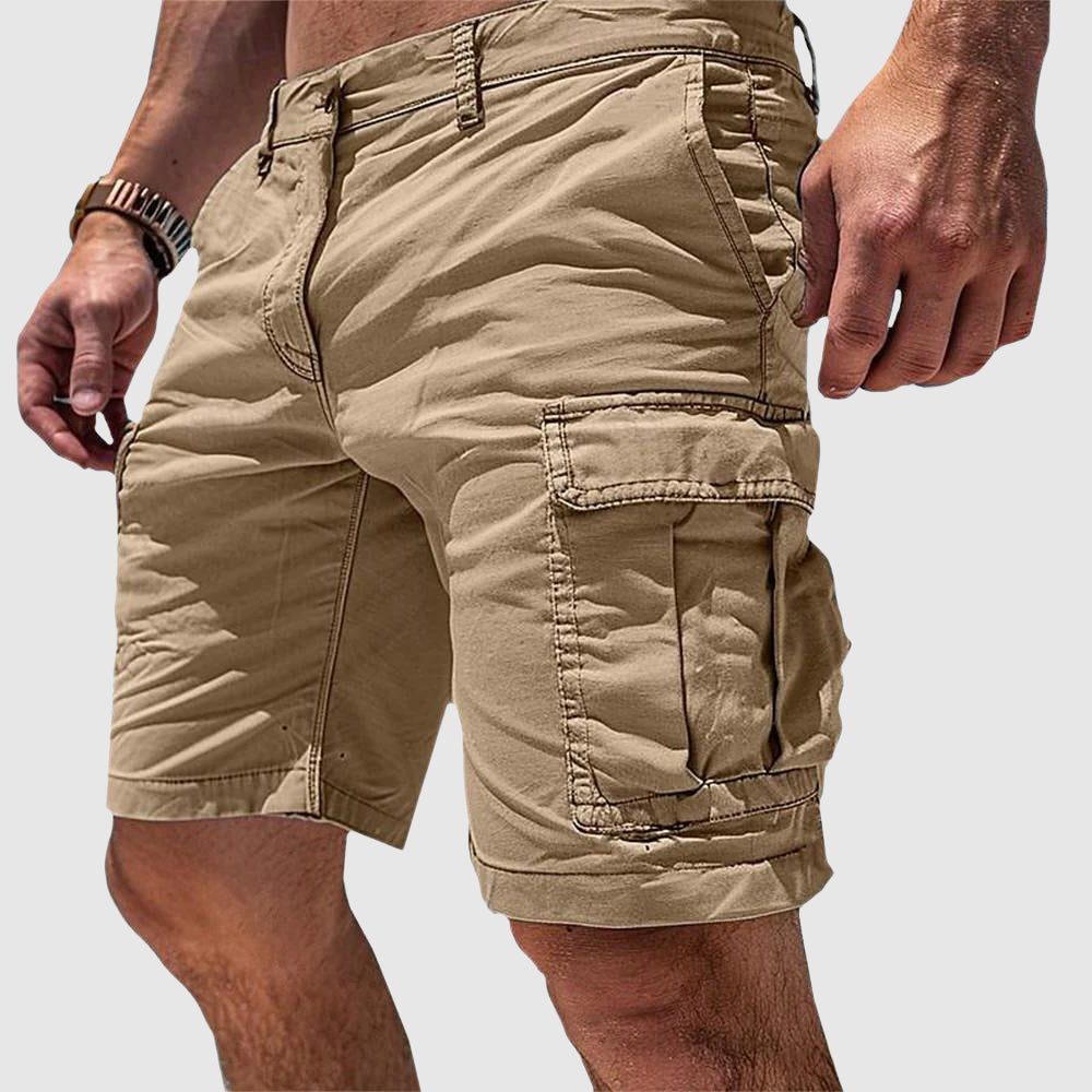 Relaxed Fit Cargo Shorts with Multi-Pocket for Men