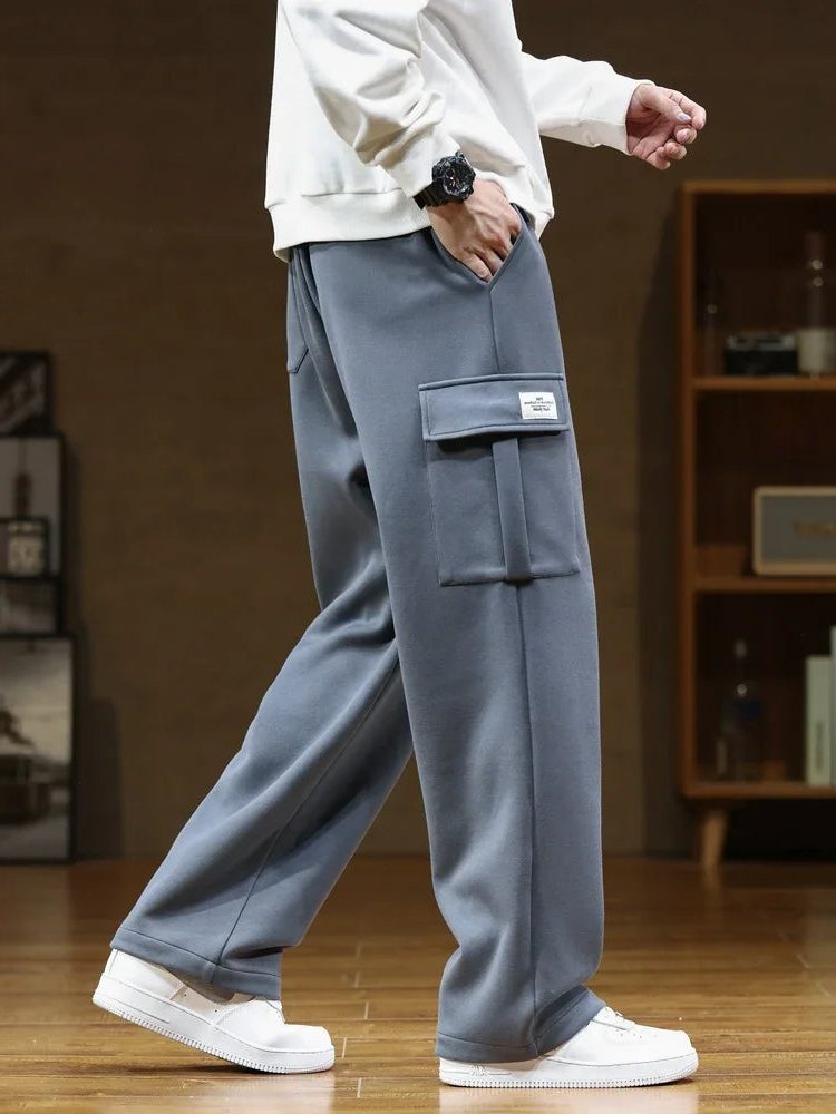 Relaxed Fit Cargo Sweatpants for Men