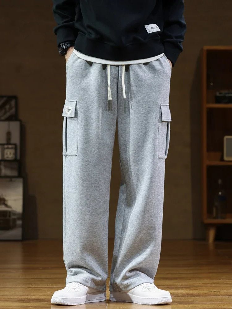 Relaxed Fit Cargo Sweatpants for Men