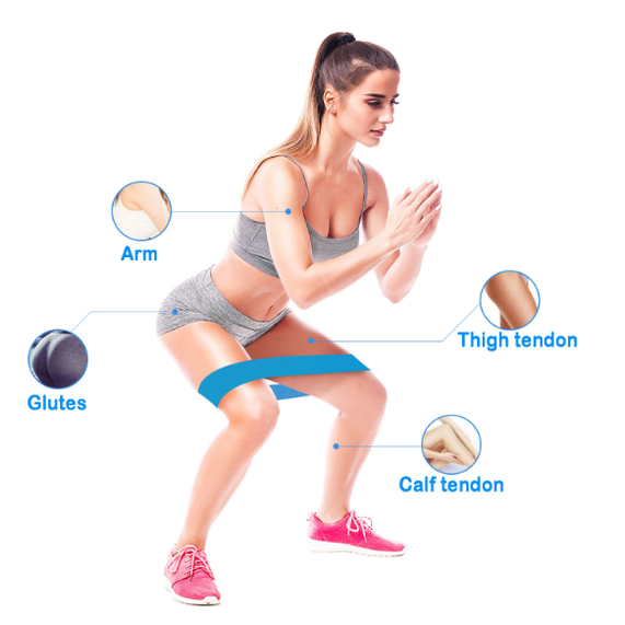 Resistance Bands Loop Exercise Stretch for Workout Training with Storage Pouch