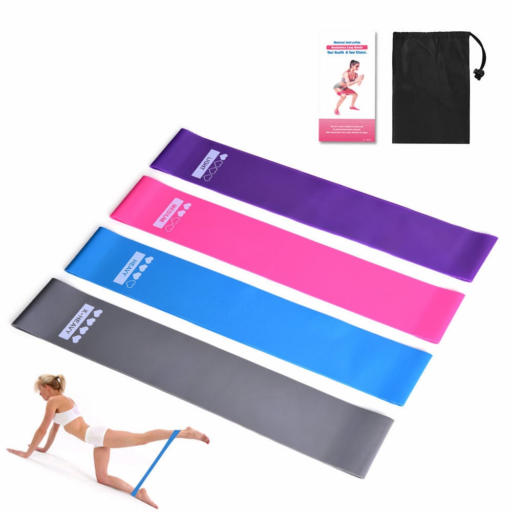 Resistance Bands Loop Exercise Stretch for Workout Training with Storage Pouch