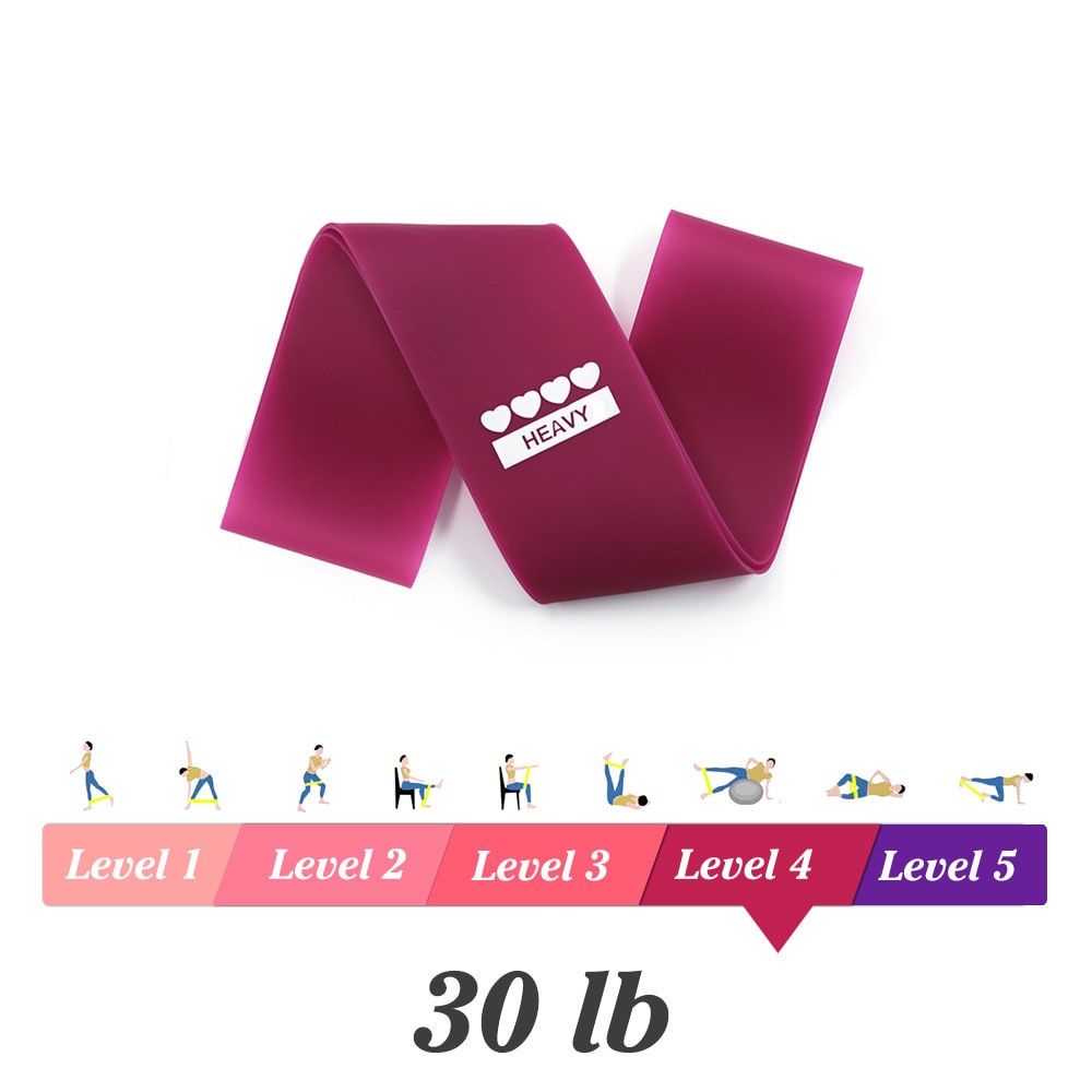 Resistance Bands with Color-Coded Tension Levels for Workout Training and Strength Exercises