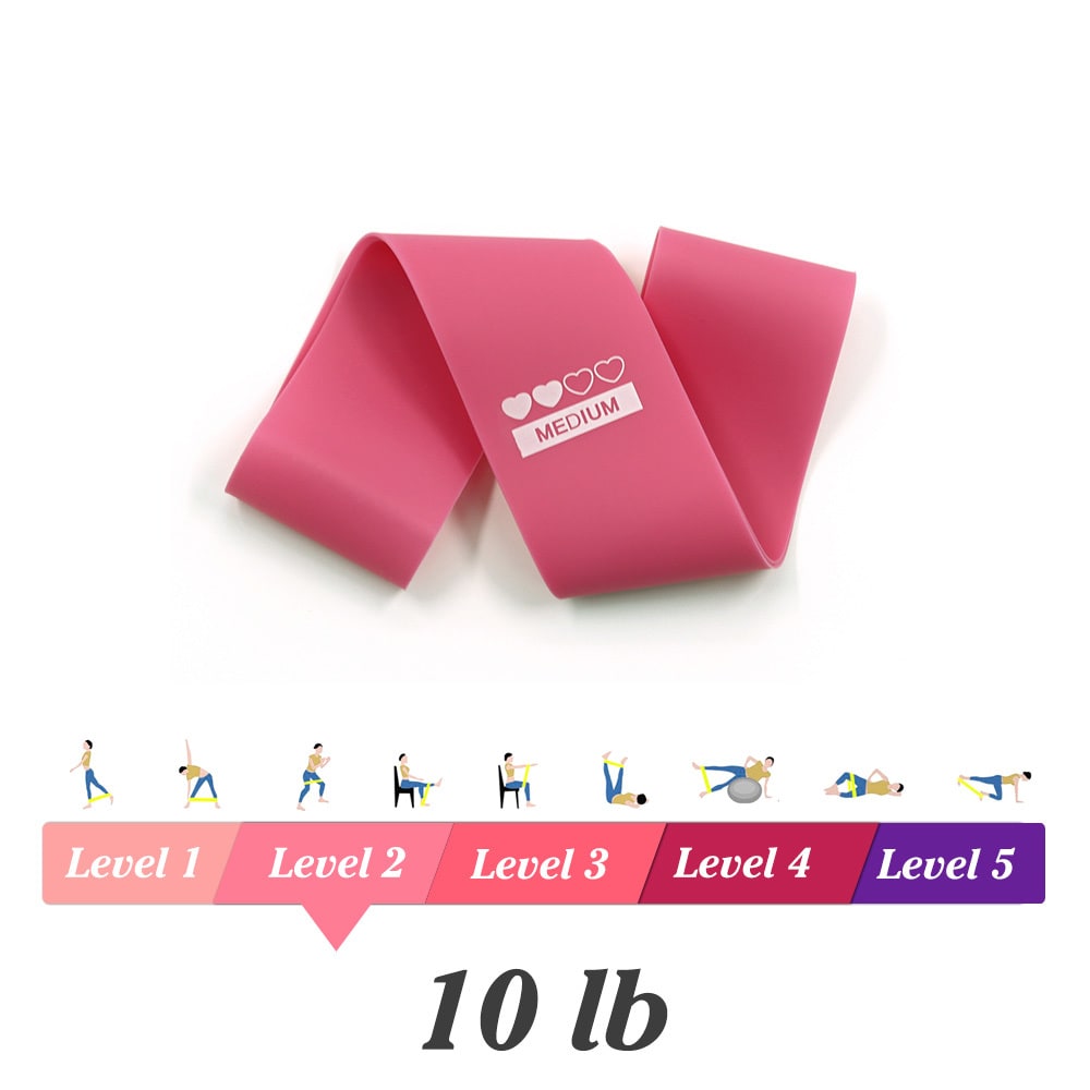 Resistance Bands with Color-Coded Tension Levels for Workout Training and Strength Exercises