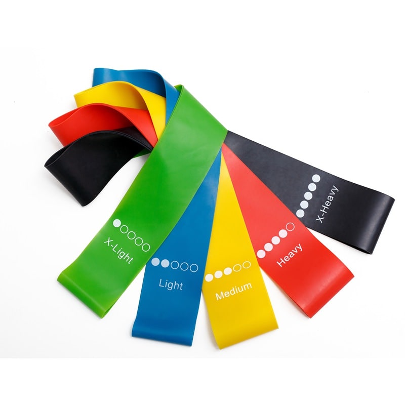 Resistance Bands with Color-Coded Tension Levels for Workout Training and Strength Exercises