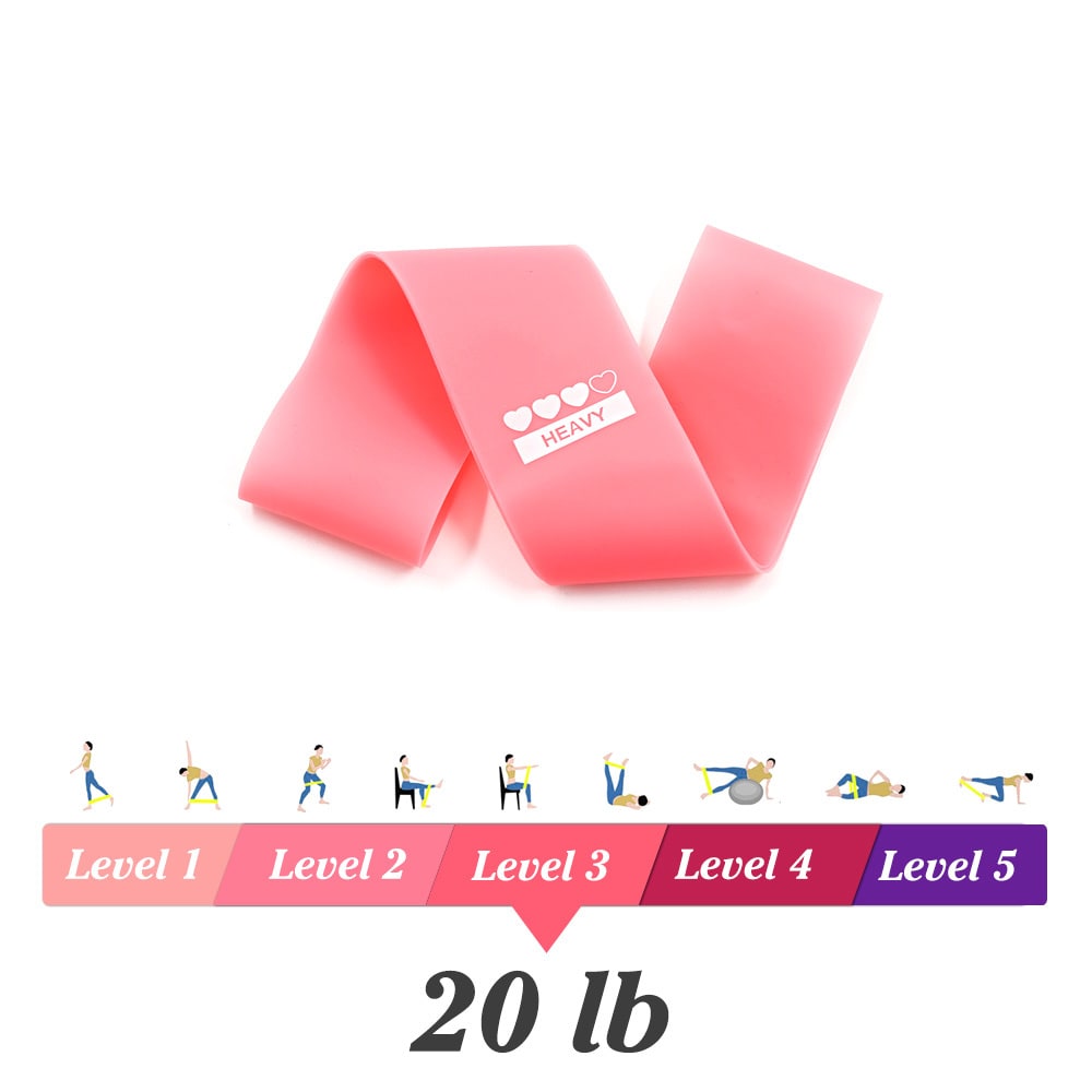Resistance Bands with Color-Coded Tension Levels for Workout Training and Strength Exercises