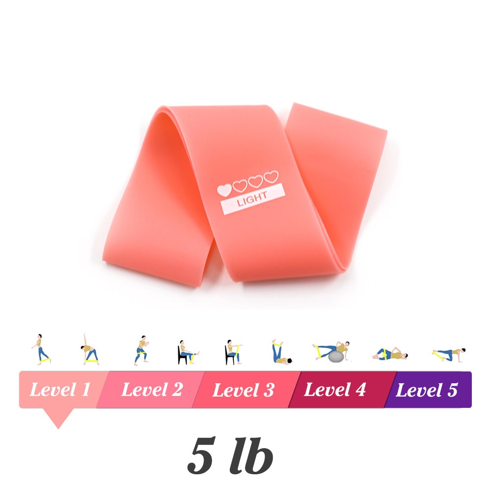 Resistance Bands with Color-Coded Tension Levels for Workout Training and Strength Exercises