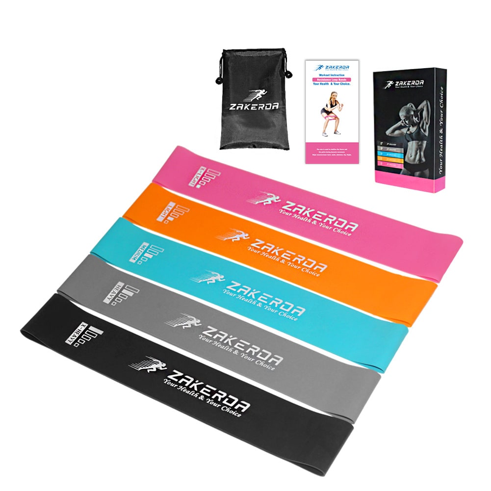 Resistance Bands with Color-Coded Tension Levels for Workout Training and Strength Exercises