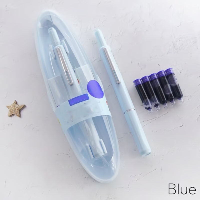 Retractable Fountain Pen with Fine Nib and Smooth Ink Flow