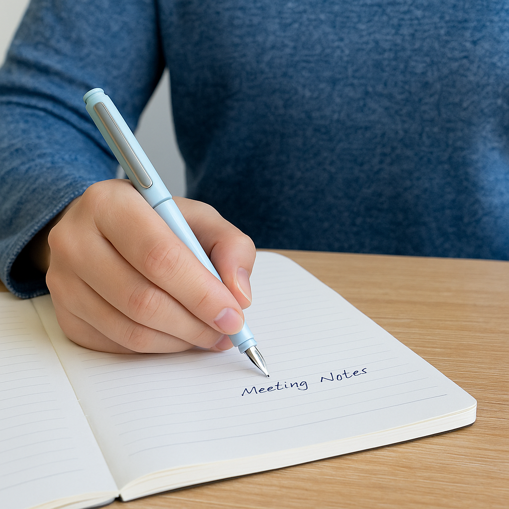 Retractable Fountain Pen with Fine Nib and Smooth Ink Flow