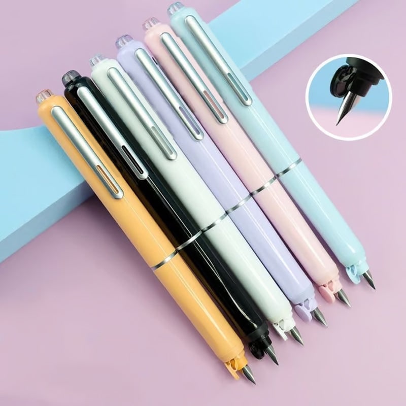 Retractable Fountain Pen with Fine Nib and Smooth Ink Flow