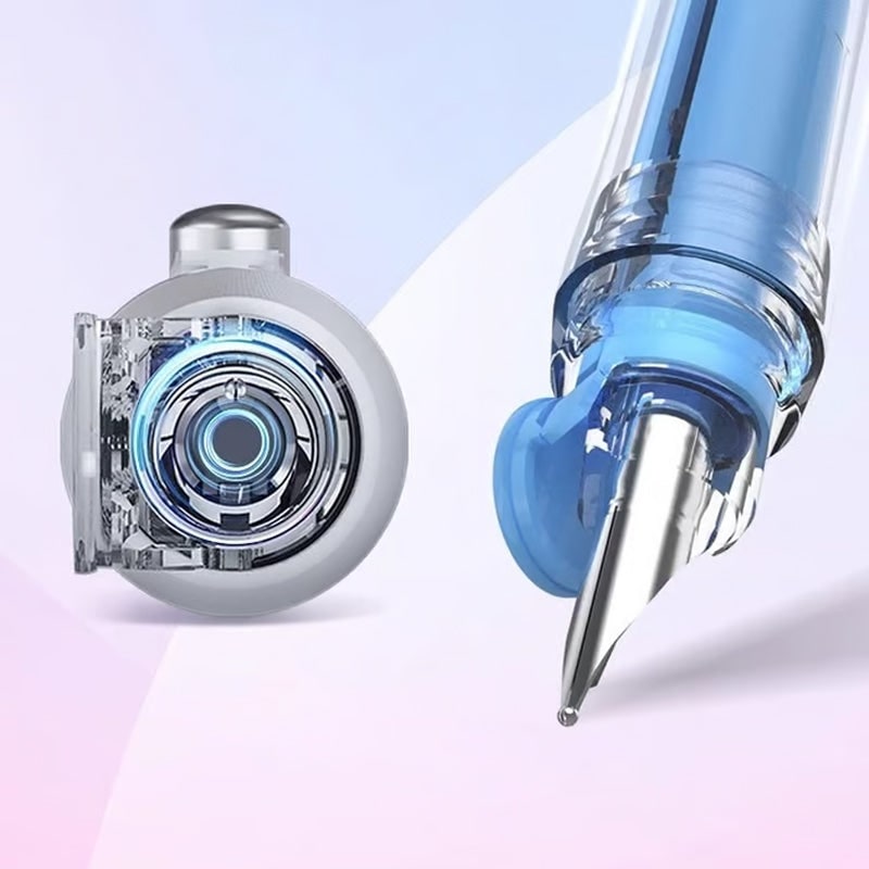 Retractable Fountain Pen with Fine Nib and Smooth Ink Flow