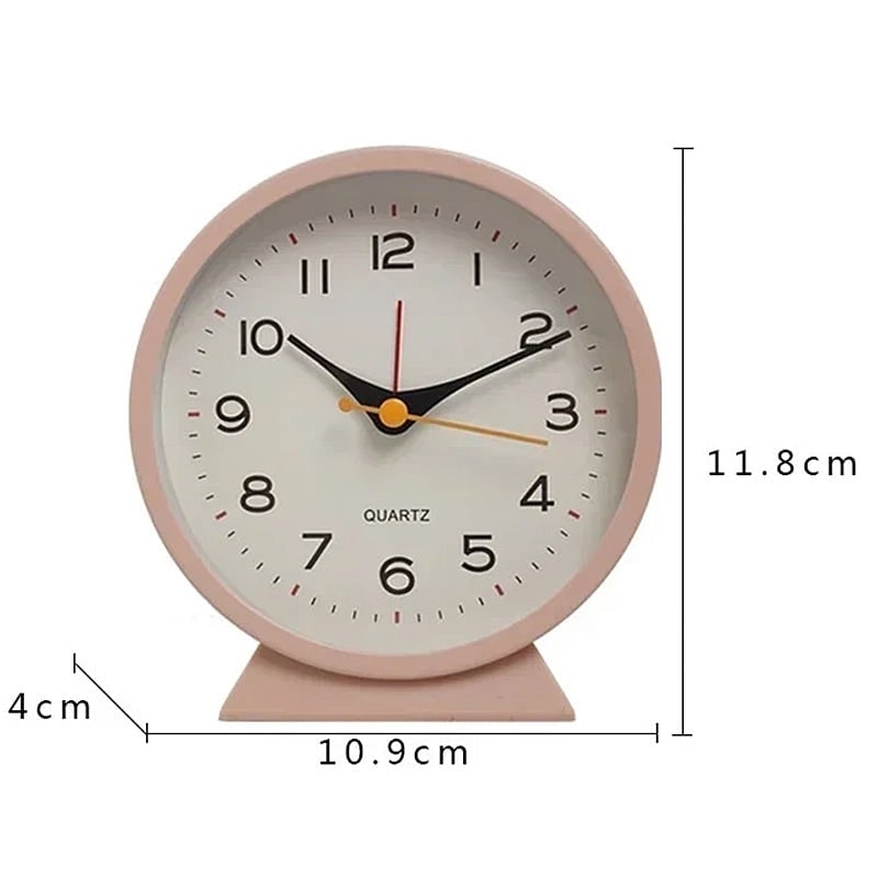 Retro Analog Alarm Clock with Silent Quartz Movement and Backlight