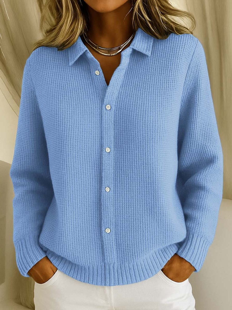 Rhianna | Women's Ribbed Knit Button-Up Cardigan