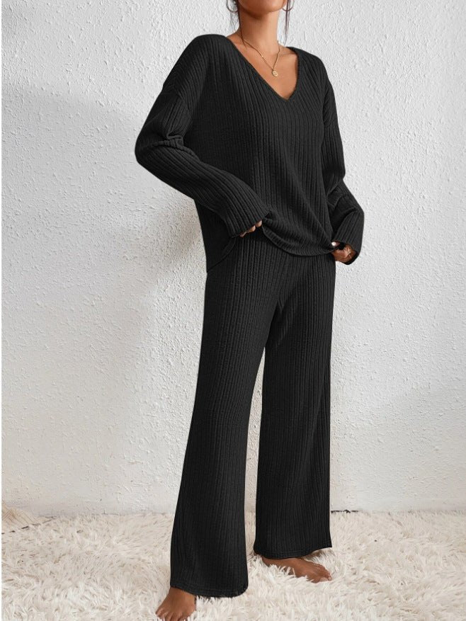 Women’s Pant Set with V-Neck Top