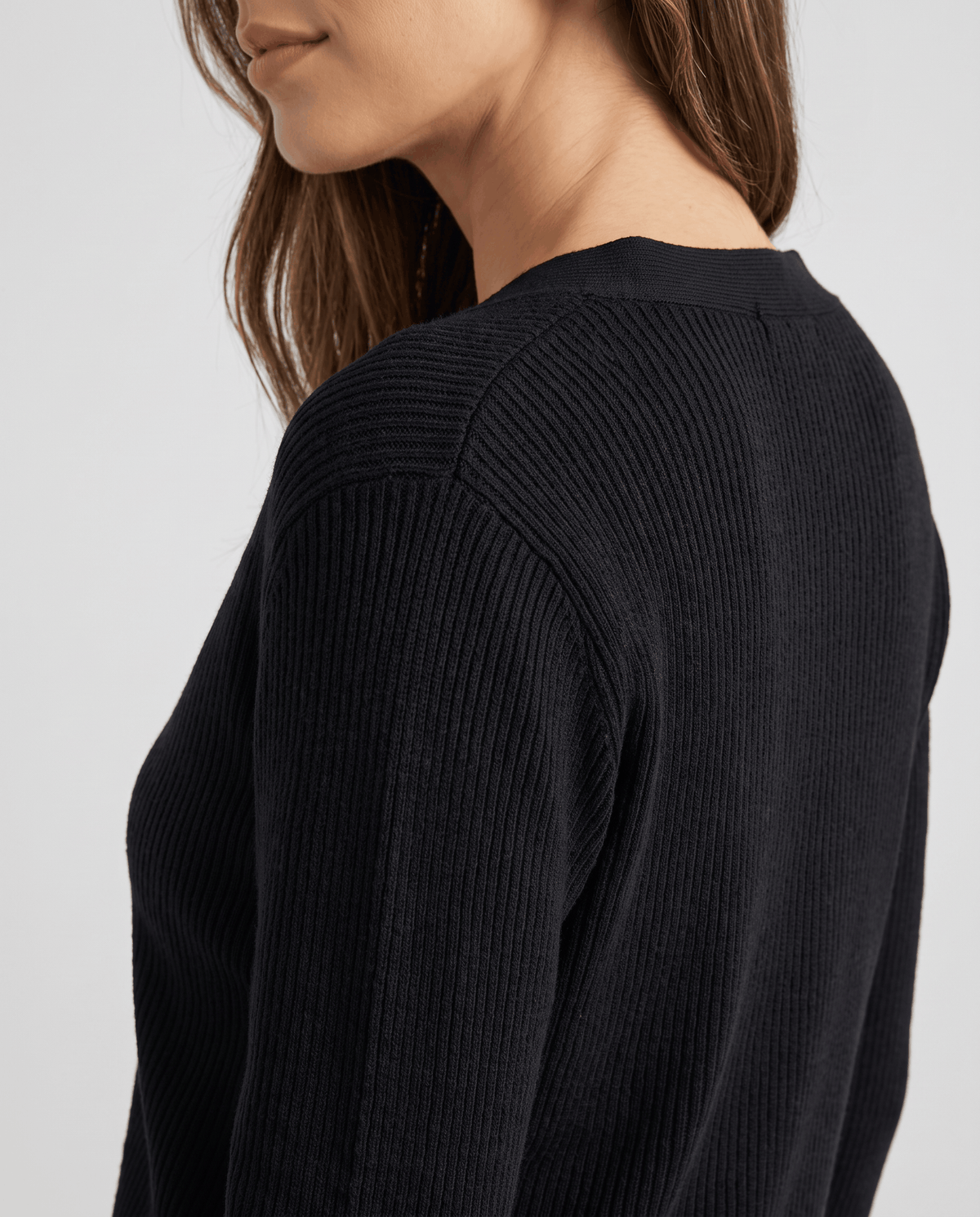 Ribbed Knit Loungewear Set – Cardigan Top & Drawstring Wide-Leg Pants | Maja