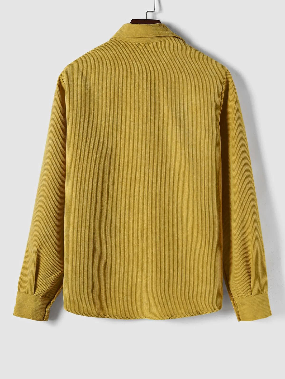 Ribbed Knit Polo Shirt for Men