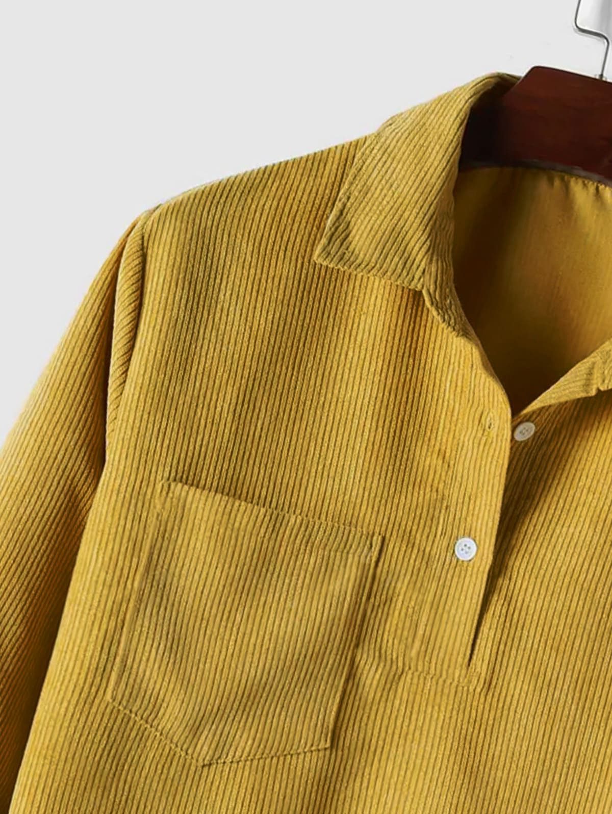 Ribbed Knit Polo Shirt for Men