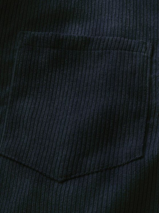 Ribbed Knit Polo Shirt for Men