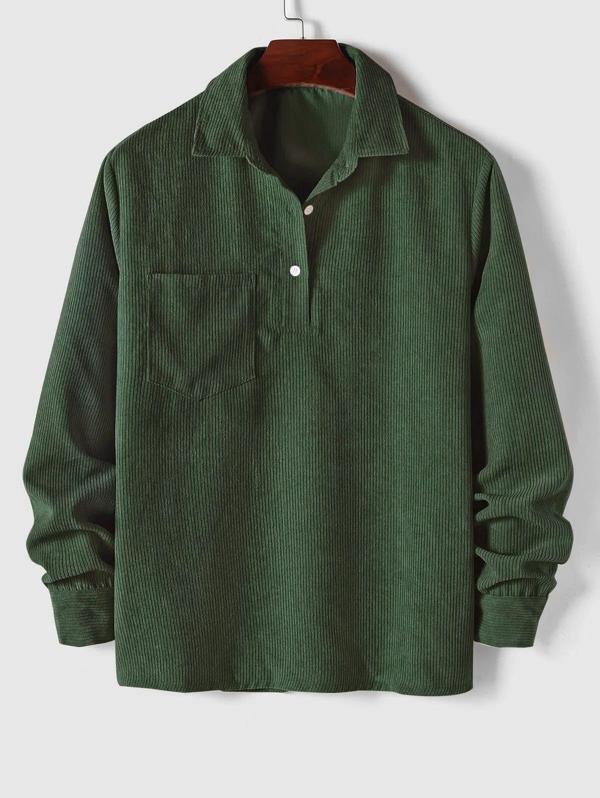 Ribbed Knit Polo Shirt for Men