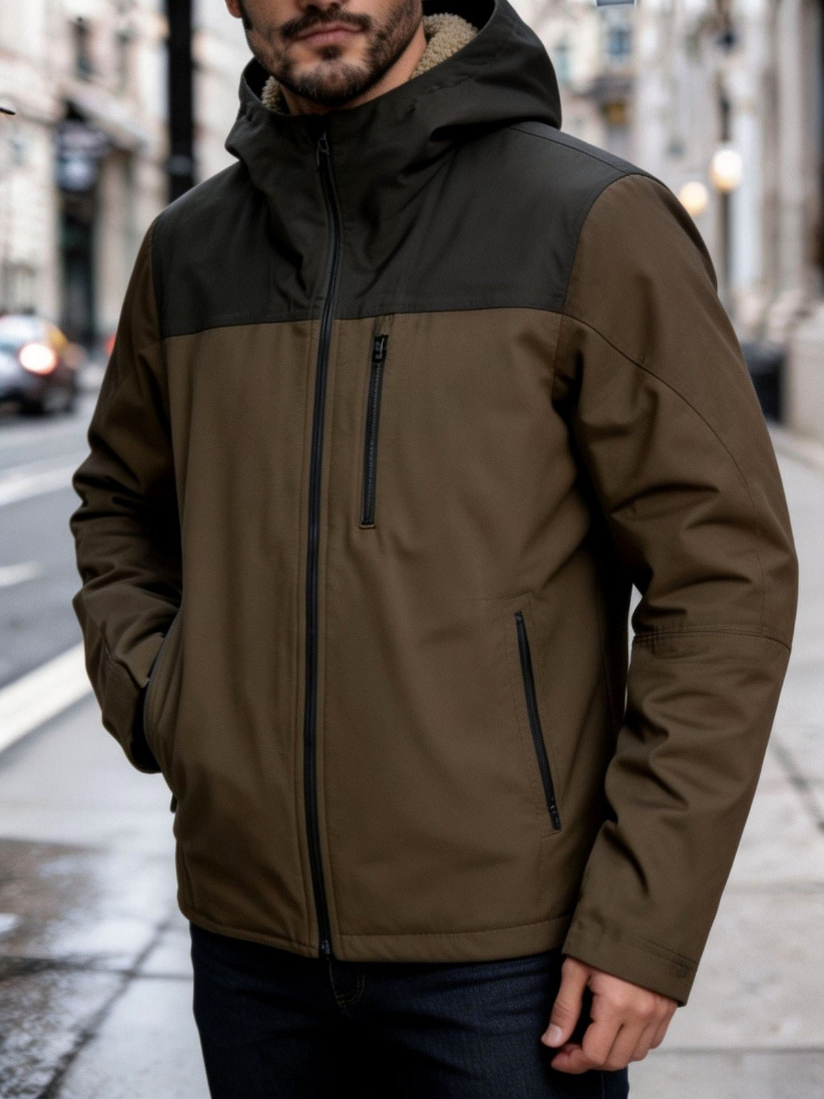 River – Men’s Zip-Up Jacket with Chest Pocket