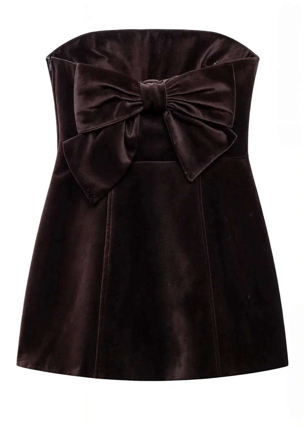 Women's Satin Mini Dress | Strapless Bandeau Cocktail Dress