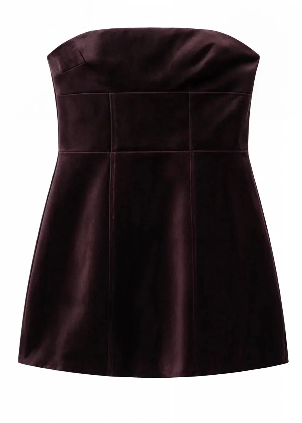 Women's Satin Mini Dress | Strapless Bandeau Cocktail Dress