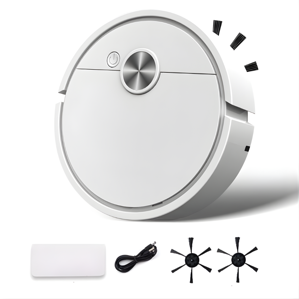 Robot Vacuum and Mop Cleaner with Smart Navigation and Dual Spinning Pads