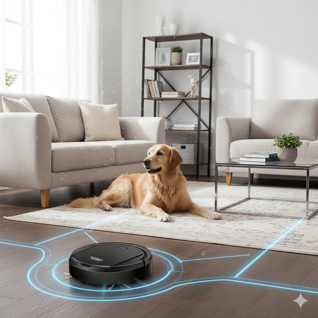 Robot Vacuum Cleaner Automatic Smart Floor Cleaning with Hepa Filtration and One-Button Control